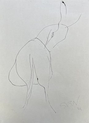 Lot 289 - Sven BERLIN (1911-1999)   Donkey Ink drawing...