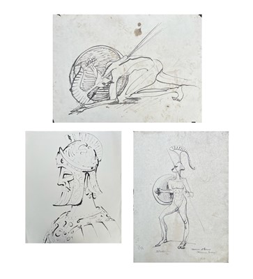 Lot 121 - Sven BERLIN (1911-1999) Warrior Ink drawing...