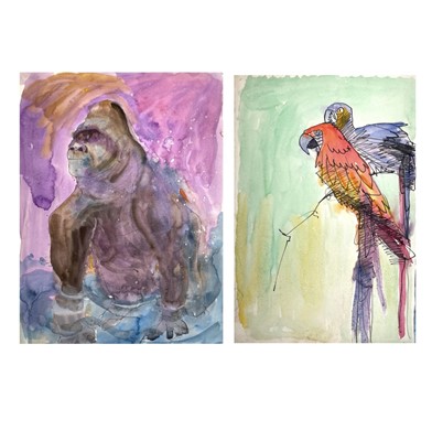 Lot 167 - Sven BERLIN (1911-1999) Gorilla Watercolour...