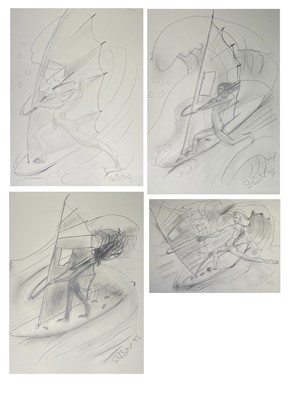 Lot 190 - Sven BERLIN (1911-1999) Windsurfers Four...