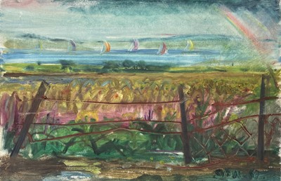 Lot 273 - Sven BERLIN (1911-1999) Spinnakers Oil on...