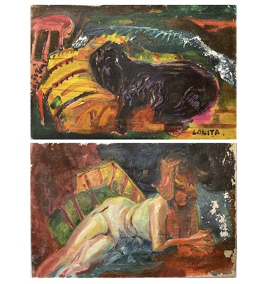 Lot 206 - Sven BERLIN (1911-1999) Reclining Nude Oil on...