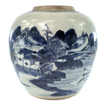 Lot 297 - A Chinese blue and white ginger jar, 19th...