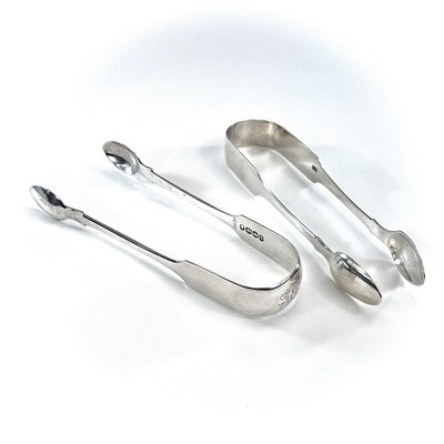 Lot 156 - Two pairs of Victorian Exeter silver suger...