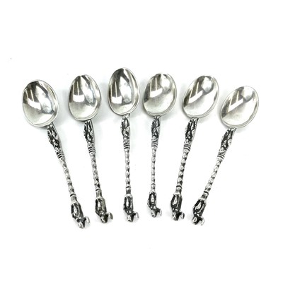 Lot 173 - A 19th century Dutch silver set of six Apostle...