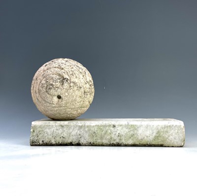 Lot 428 - Sven BERLIN (1911-1999) A worked stone sphere...