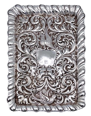 Lot 7 - A Victorian silver dressing table tray by John...
