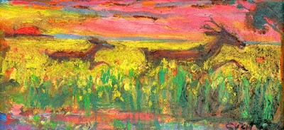 Lot 680 - Sven BERLIN (1911-1999) Roe Deer in Rape, 1998...