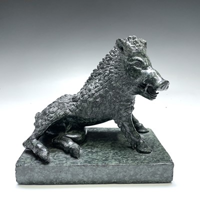 Lot 3 - An Italian Grand Tour carved serpentine figure...