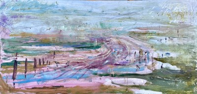 Lot 101 - Sven BERLIN (1911-1999) Low Tide Oil on board...