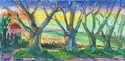 Lot 141 - Sven BERLIN (1911-1999) Sunrise Oil on board...