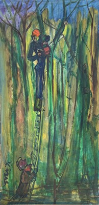Lot 193 - Sven BERLIN (1911-1999) Tree Surgeon Oil on...