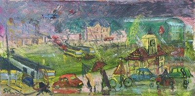 Lot 280 - Sven BERLIN (1911-1999) Busy Harbour Cowes  ...