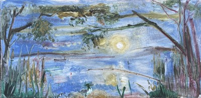 Lot 699 - Sven BERLIN (1911-1999) Sunrise Lepe Oil on...