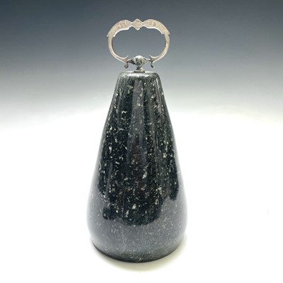 Lot 48 - A Cornish serpentine doorstop, of turned...