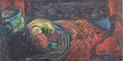 Lot 454 - Sven BERLIN (1911-1999) Till Life with Fruit  ...