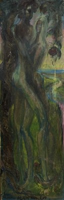 Lot 334 - Sven BERLIN (1911-1999) Adam and Eve Oil on...