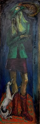 Lot 90 - Sven BERLIN (1911-1999) Ju & Ladybird Oil on...