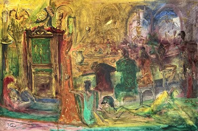 Lot 40 - Sven BERLIN (1911-1999) Belshazzah's Feast Oil...