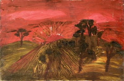 Lot 450 - Sven BERLIN (1911-1999) Sunrise Oil on canvas...