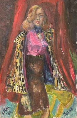 Lot 555 - Sven BERLIN (1911-1999) Julia Oil on canvas...