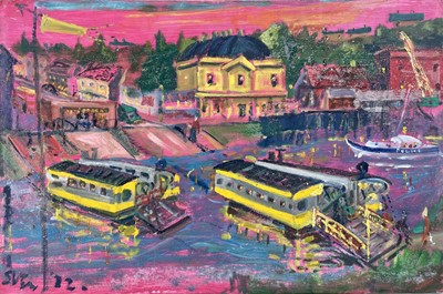 Lot 197 - Sven BERLIN (1911-1999) Isle of Wight Ferries...