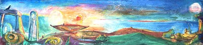 Lot 99 - Sven BERLIN (1911-1999) Sunset Oil on board...