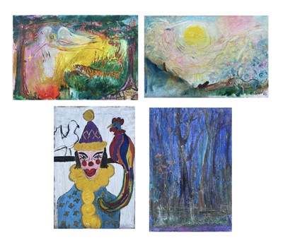 Lot 365 - Sven BERLIN (1911-1999) Angel and Tiger Oil on...