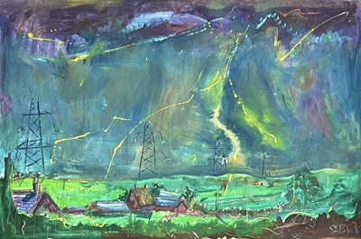 Lot 494 - Sven BERLIN (1911-1999) The lightning storm...