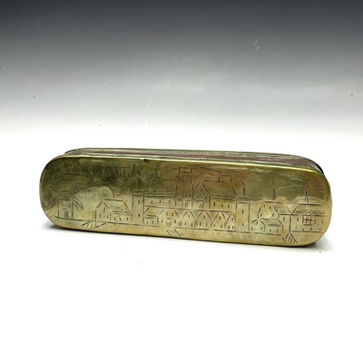 Lot 78 - A Dutch copper and bronze snuff box, the lid...