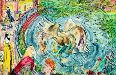 Lot 477 - Sven BERLIN (1911-1999) Safeway's Bridge Oil...