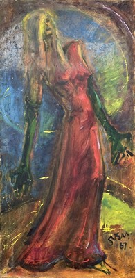 Lot 340 - Sven BERLIN (1911-1999) The singer Oil on...