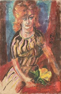 Lot 377 - Sven BERLIN (1911-1999) Seated lady with...