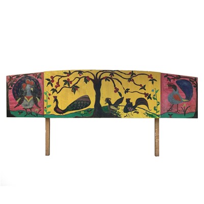 Lot 560 - Julia BERLIN Peacocks under apple trees Julia...