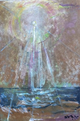 Lot 712 - Sven BERLIN (1911-1999) Sun Through Haze Oil...
