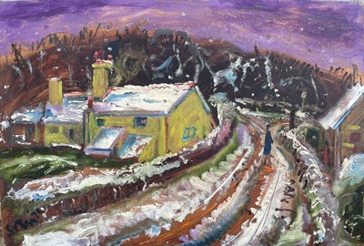 Lot 551 - Sven BERLIN (1911-1999) Winter Oil on board...