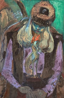 Lot 461 - Sven BERLIN (1911-1999) Sleeping woman Oil on...