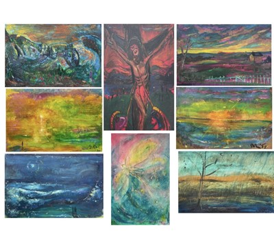 Lot 606 - Sven BERLIN (1911-1999)   Eight oils on board...