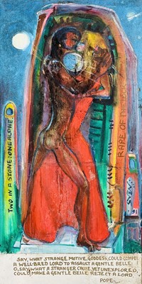 Lot 268 - Sven BERLIN (1911-1999) Rape of the lock Oil...