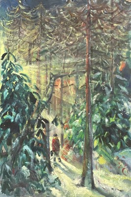 Lot 297 - Sven BERLIN (1911-1999) Figure in the woods...