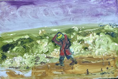 Lot 248 - Sven BERLIN (1911-1999) Red Coat Oil on board...