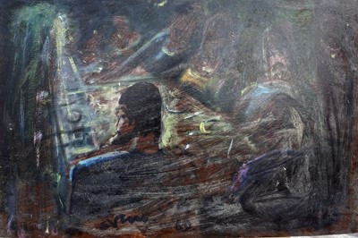 Lot 242 - Sven BERLIN (1911-1999) Seated Figures Oil on...