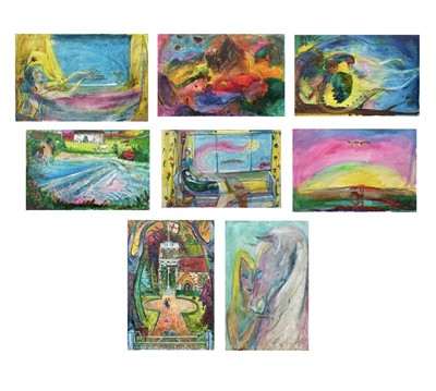 Lot 474 - Sven BERLIN (1911-1999)   Eight oils on board...