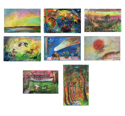 Lot 205 - Sven BERLIN (1911-1999)   Eight oils on board...