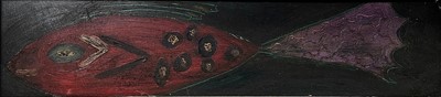 Lot 322 - Julia BERLIN (1942-2021) Fish Oil on Board...