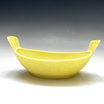 Lot 905 - A rare Sowerby glass Giallo twin pierced...