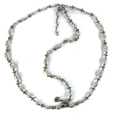Lot 264 - A Miriam Haskell faux baroque pearl necklace,...