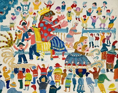 Lot 184 - Fred YATES (1922-2008) Nice is Nice Oil on...