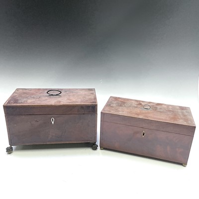 Lot 11 - A late George III mahogany and inlaid...