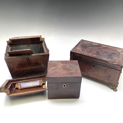 Lot 72 - A George III rosewood and mahogany casket top...